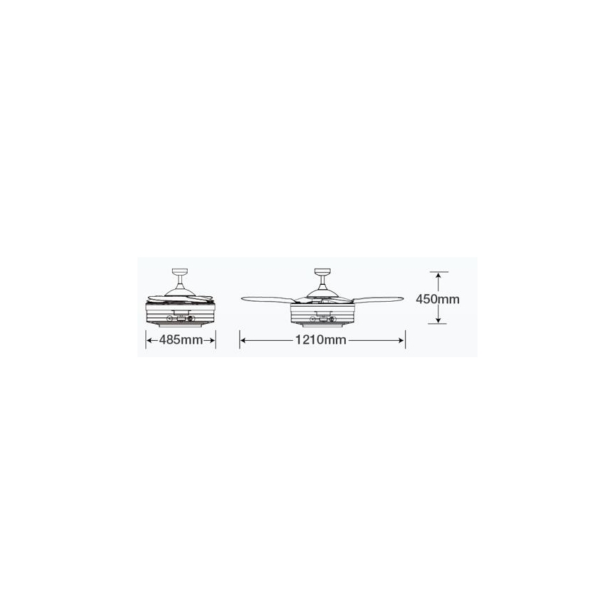 FANAWAY 511061 - LED Stropní ventilátor MONTCLAIR 3xE27/4W/230V černá/hnědá pr. 121 cm + dálkové ovládání