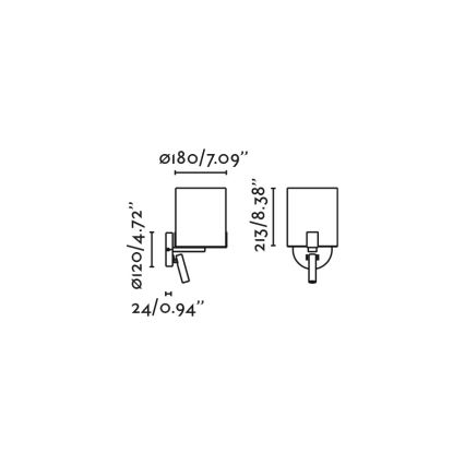 FARO 20053 - LED Nástěnná lampa NILA 1xE27/15W/230V + LED/3W krémová/černá