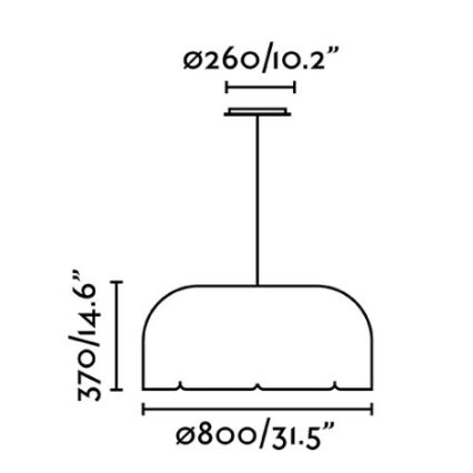 Faro 20104 - LED Lustr na lanku MUTE LED/24W/230V pr. 80 cm 4000K