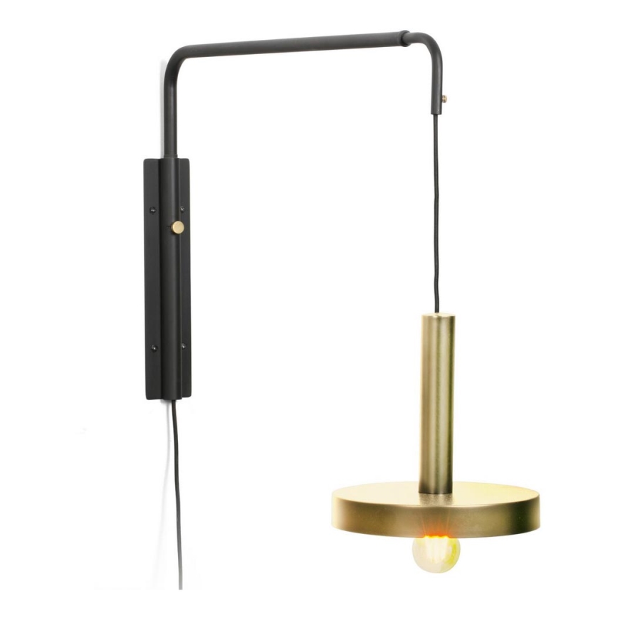 FARO 20168 - Nástěnná lampa WHIZ 1xE27/15W/230V zlatá/černá