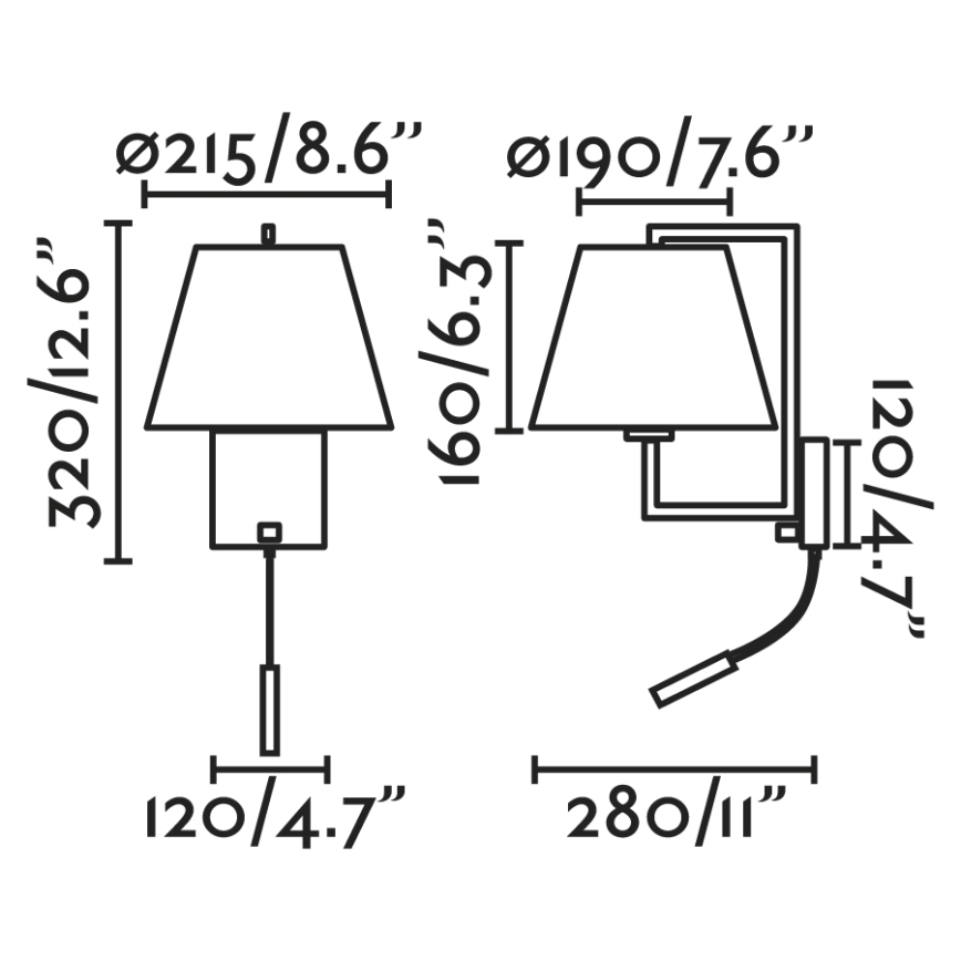 FARO 20172 - LED Nástěnné svítidlo FRAME 1xE27/15W/230V + LED/3W