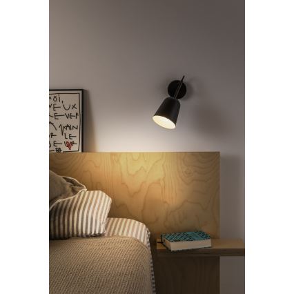 FARO 28257 - Nástěnná lampa STUDIO 1xE14/8W/230V černá