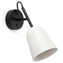 FARO 28258 - Nástěnná lampa STUDIO 1xE14/8W/230V bílá/černá