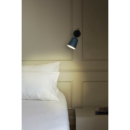 FARO 28274 - Nástěnná lampa STUDIO 1xE14/8W/230V modrá/černá