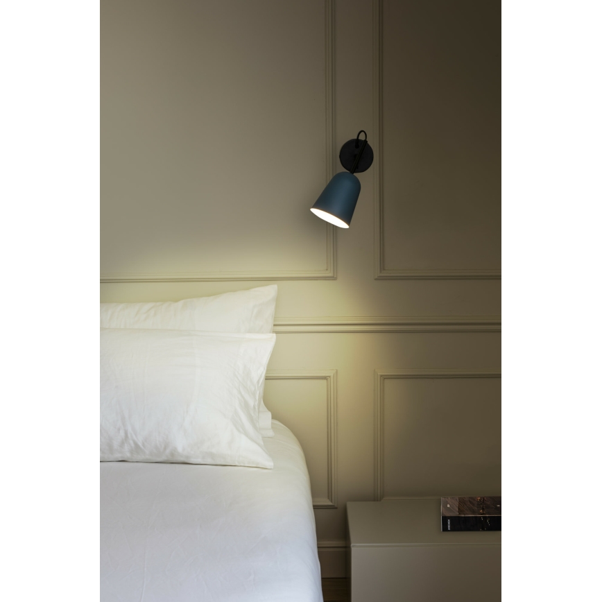 FARO 28274 - Nástěnná lampa STUDIO 1xE14/8W/230V modrá/černá