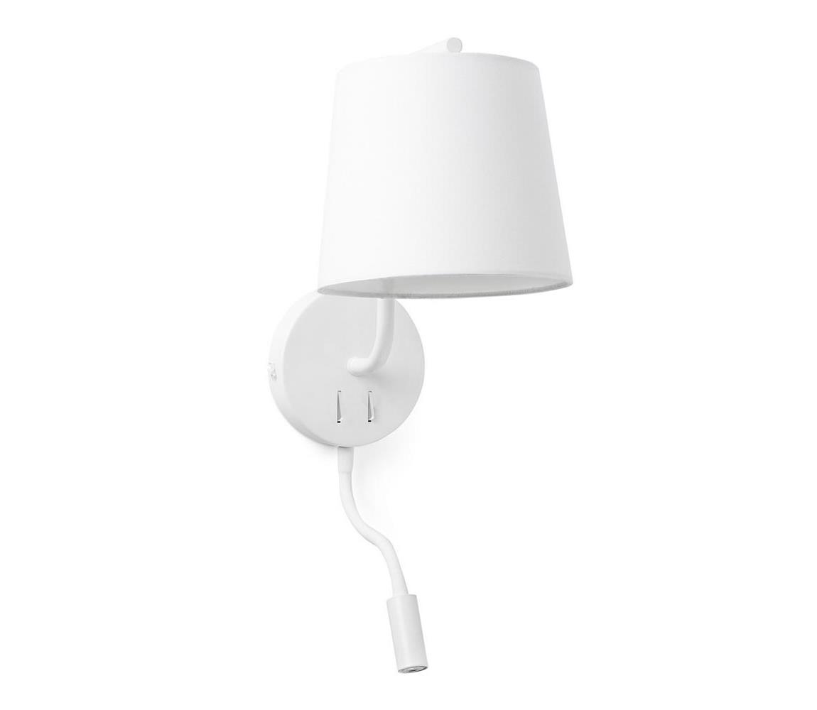 FARO Barcelona FARO 29329 - LED Nástěnné svítidlo BERNI 1xE27/20W + LED/3W/100-240V bílá FA29329