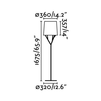 FARO 29869 - Stojací lampa TREE 1xE27/60W/230V