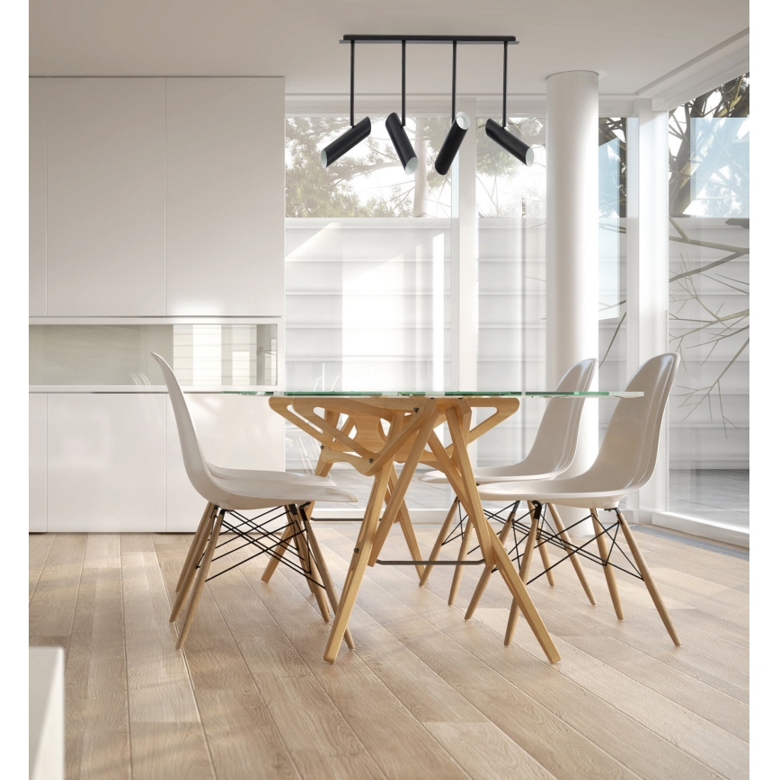 FARO 29880 - Lustr na tyči LINK 4xGU10/8W/230V černá