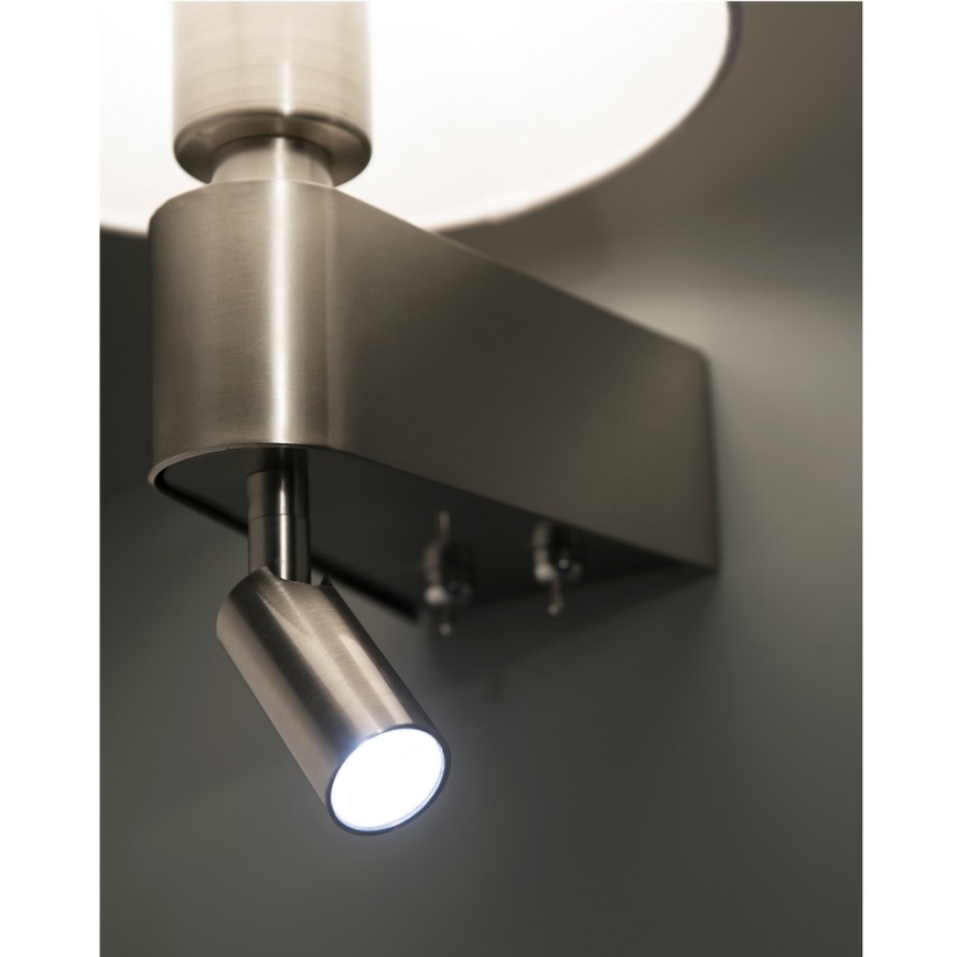 FARO 29976 - LED Nástěnná lampa ROOM 1xE27/15W/230V + 1xLED/3W