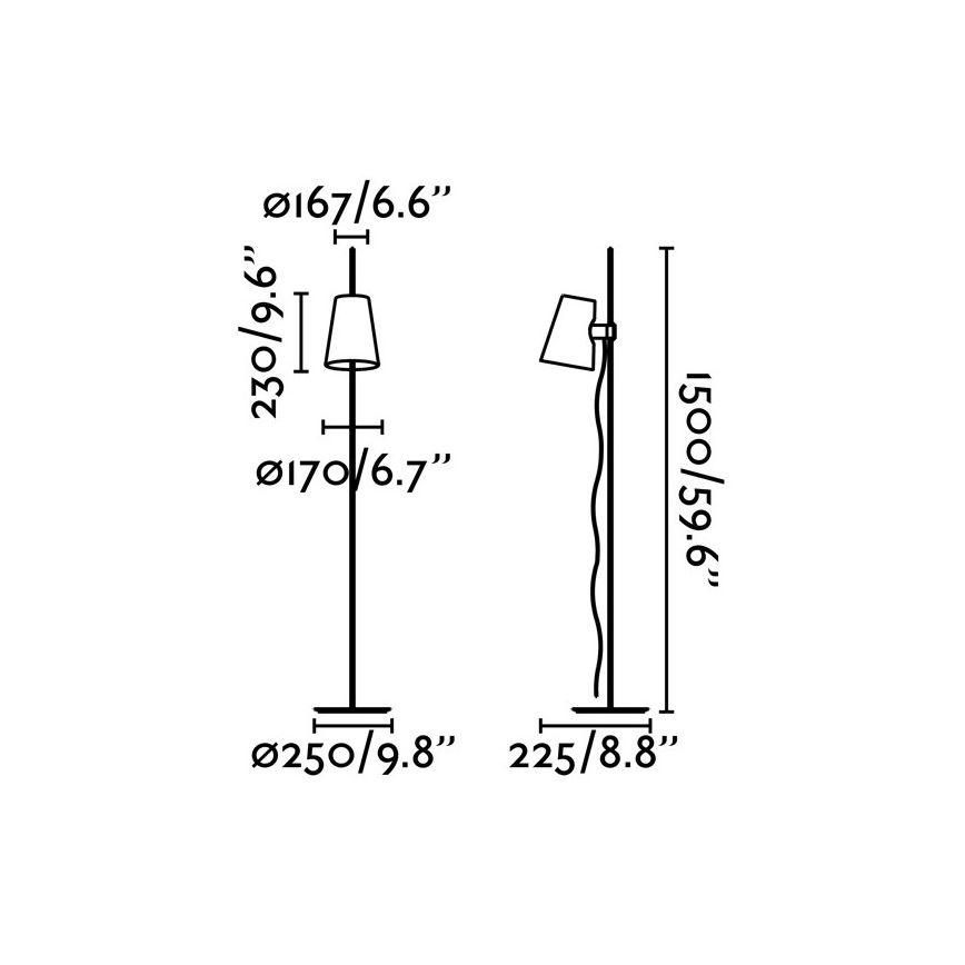 FARO 29998 - Stojací lampa LUPE 1xE27/20W/230V lesklý chrom