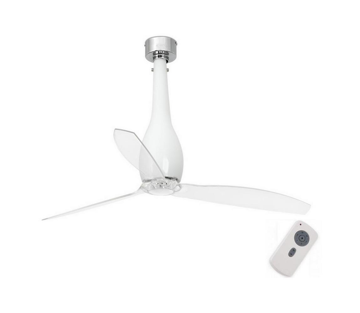 FARO Barcelona FARO 32000 - Stropní ventilátor ETERFAN bílá/čirá FA32000