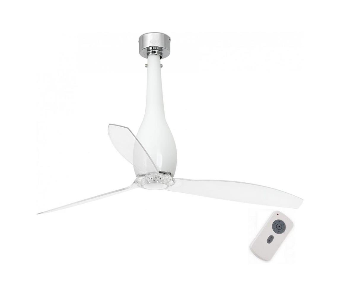 FARO Barcelona FARO 32001 - Stropní ventilátor ETERFAN bílá/čirá FA32001
