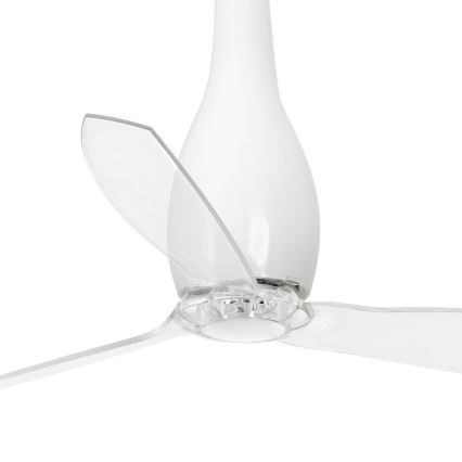 FARO 32001 - Stropní ventilátor ETERFAN bílá/čirá pr. 128 cm + dálkové ovládání