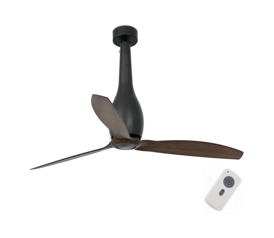 FARO Barcelona FARO 32004 - Stropní ventilátor ETERFAN černá/hnědá FA32004
