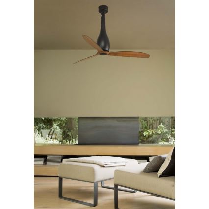 FARO 32004 - Stropní ventilátor ETERFAN černá/hnědá pr. 128 cm + dálkové ovládání