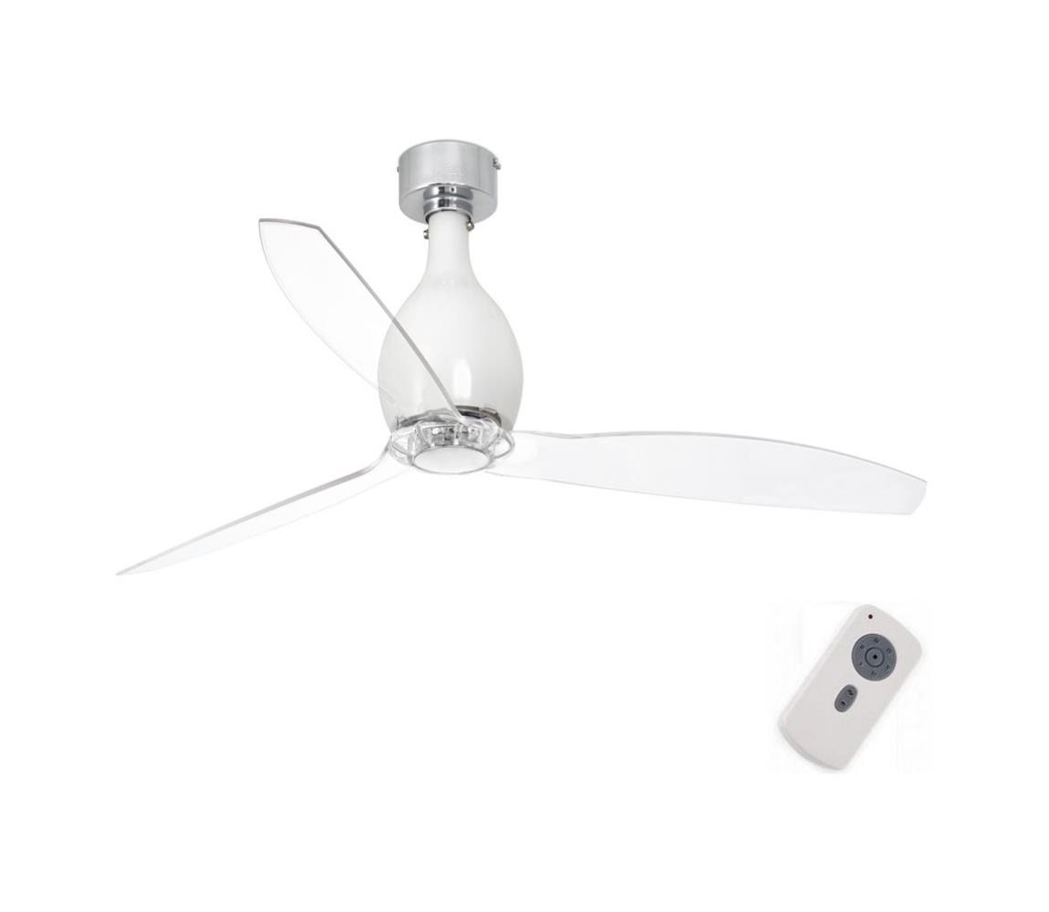 FARO Barcelona FARO 32020 - Stropní ventilátor MINI ETERFAN bílá/čirá FA32020