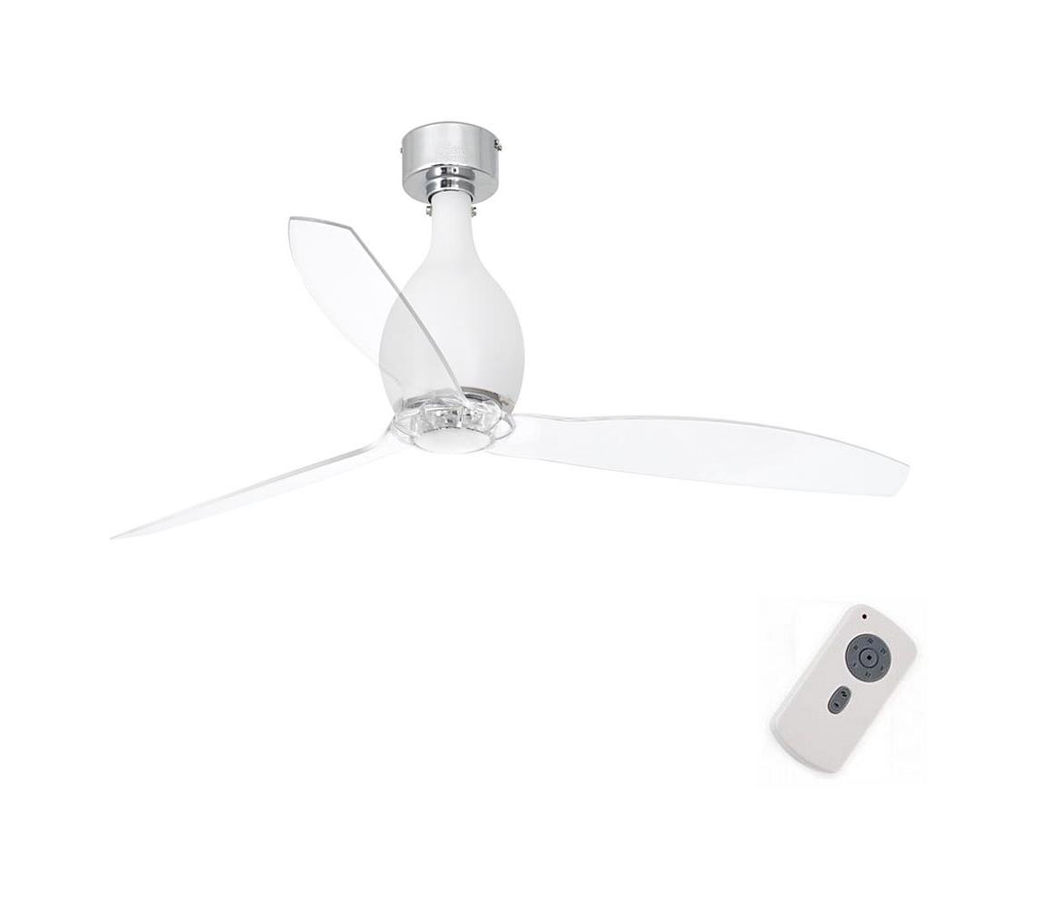 FARO Barcelona FARO 32025 - Stropní ventilátor MINI ETERFAN bílá/čirá FA32025