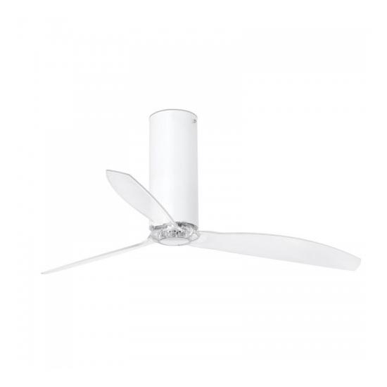 FARO 32034 - Stropní ventilátor TUBE FAN bílá/čirá pr. 128 cm