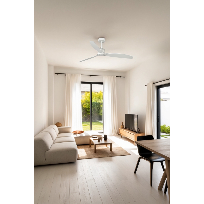 FARO 32101WP - Stropní ventilátor JUST FAN M bílá pr. 128 cm SMART + dálkové ovládání
