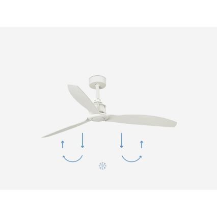FARO 32101WP - Stropní ventilátor JUST FAN M bílá pr. 128 cm SMART + dálkové ovládání