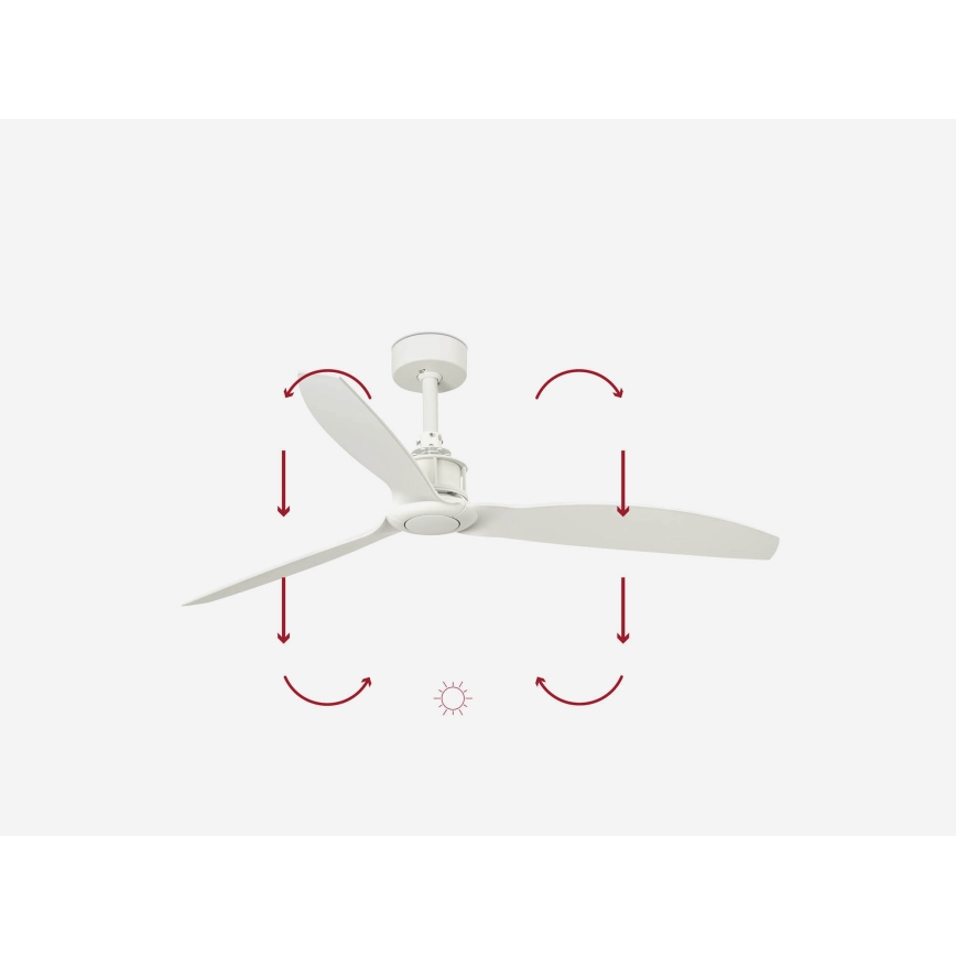FARO 32101WP - Stropní ventilátor JUST FAN M bílá pr. 128 cm SMART + dálkové ovládání
