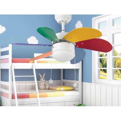 FARO 33179 - Stropní ventilátor PALAO 1xE14/40W/230V