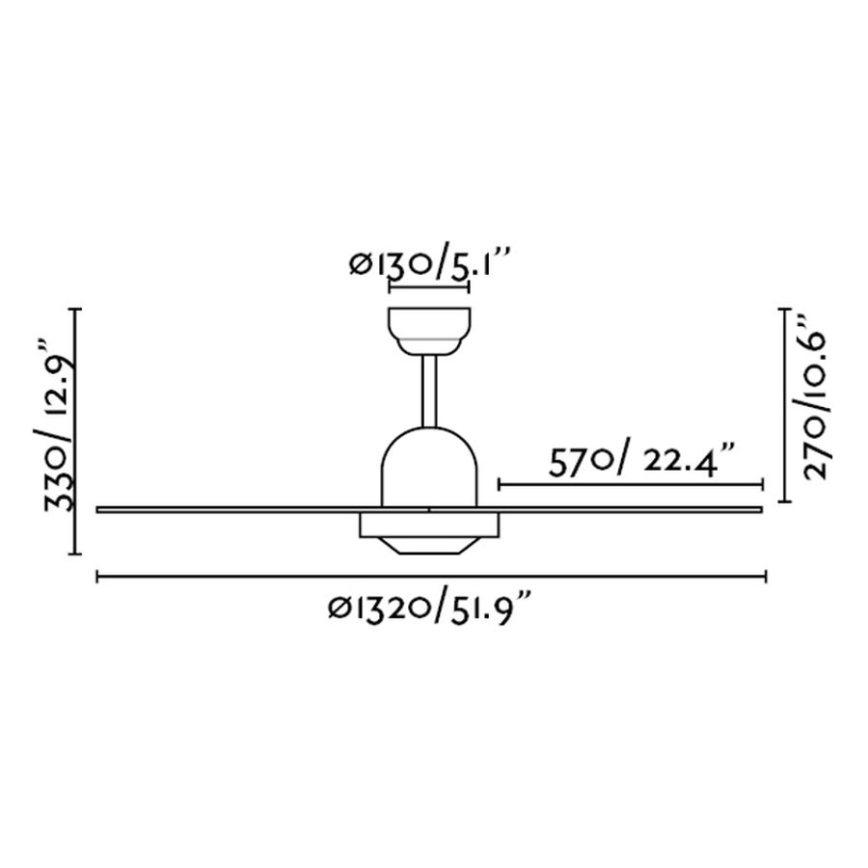 FARO 33284 - Stropní ventilátor IBIZA