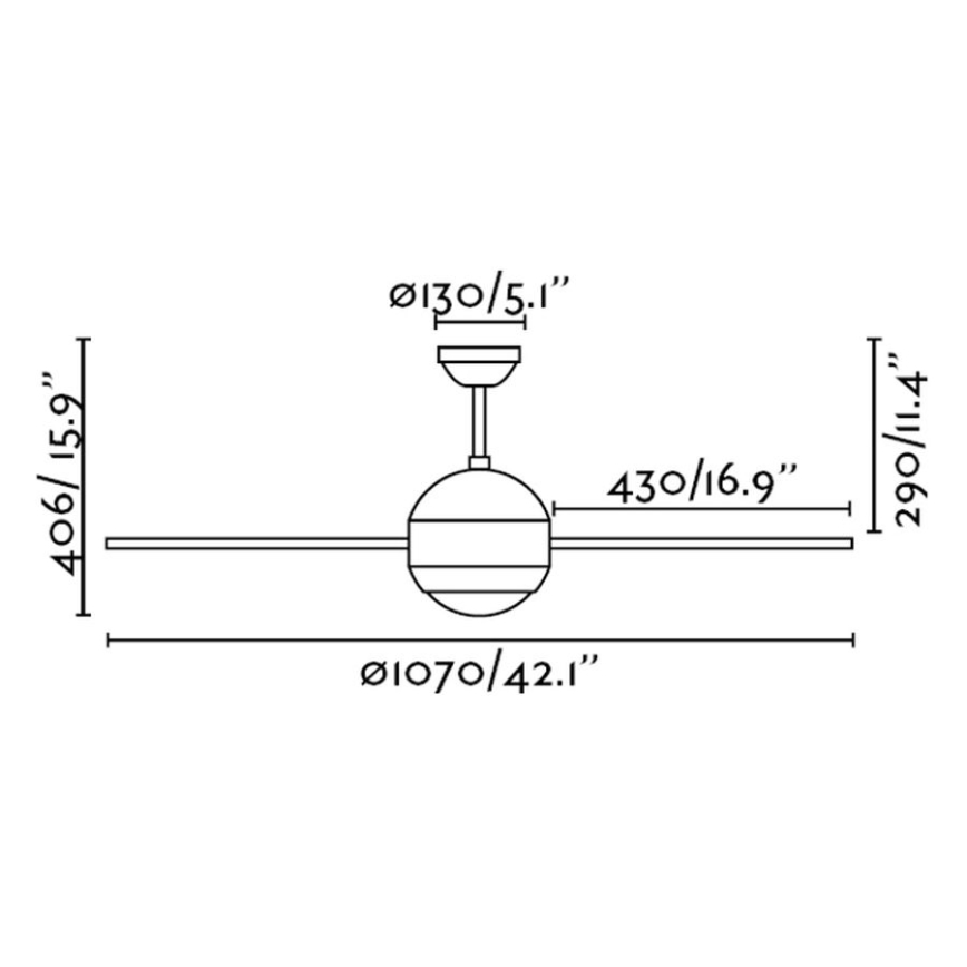 FARO 33347 - Stropní ventilátor HONOLULU 1xG9/9W/230V