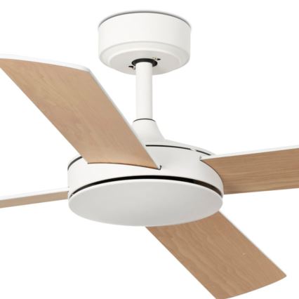 FARO 33350DC - Stropní ventilátor MALLORCA L bílá/hnědá pr. 132 cm + dálkové ovládání