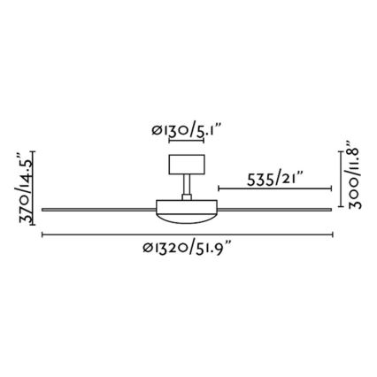 FARO 33351 - Stropní ventilátor MALLORCA