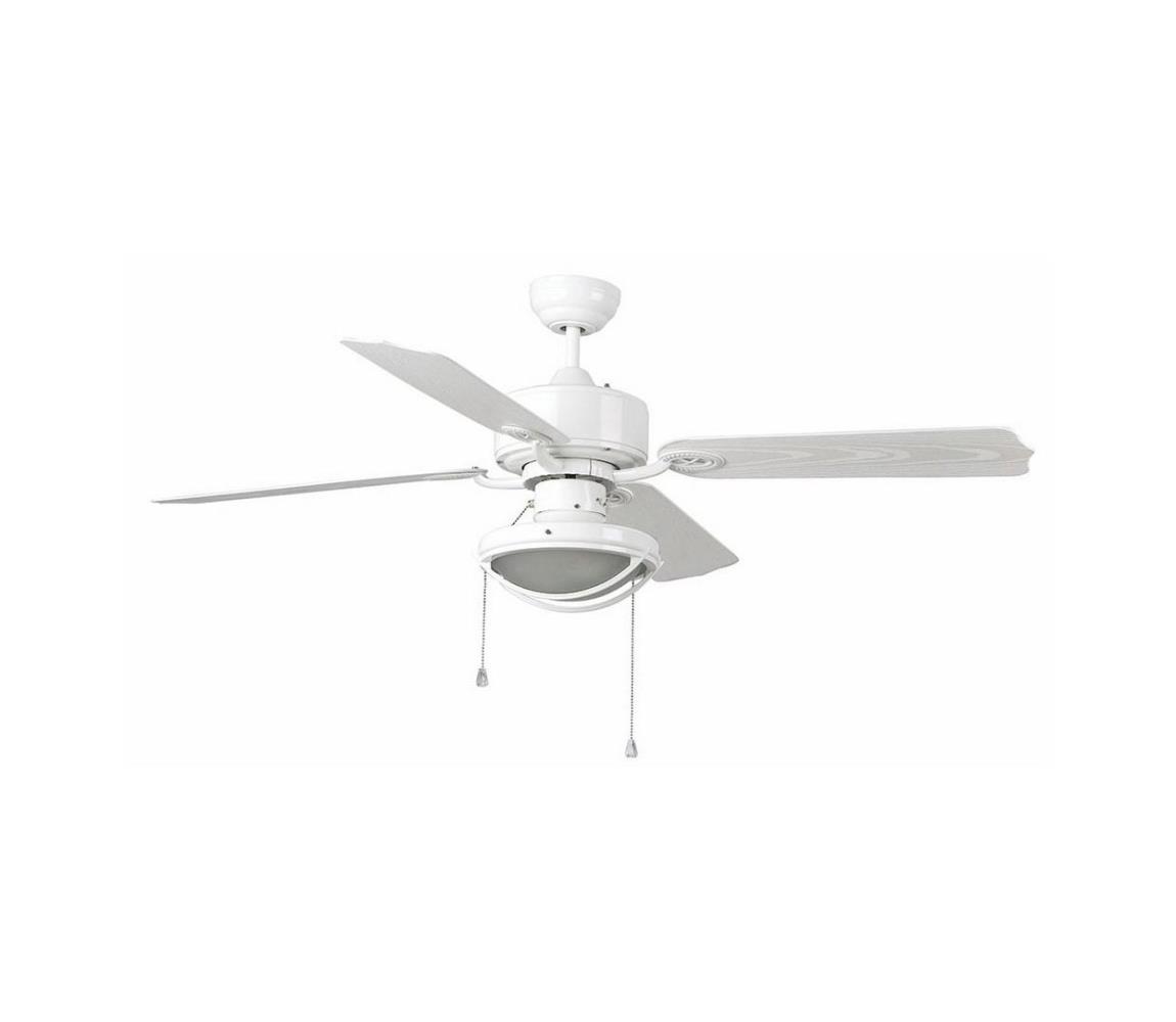 FARO Barcelona FARO 33357 - Stropní ventilátor HIERRO 2xE27/60W/230V IP44 bílá FA33357