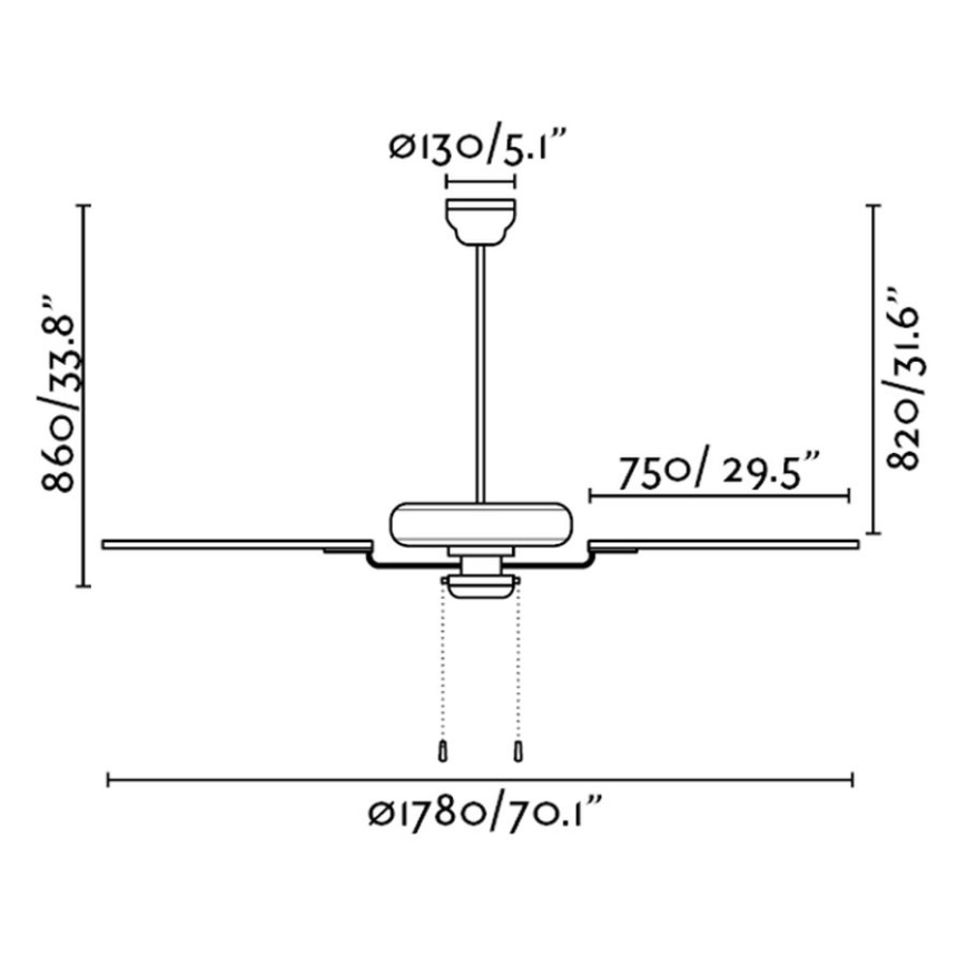 FARO 33363 - Stropní ventilátor NISOS