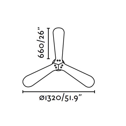 FARO 33370 - Stropní ventilátor LANTAU