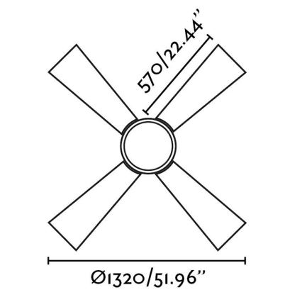 FARO 33372 - Stropní ventilátor TIMOR LED/12W/230V