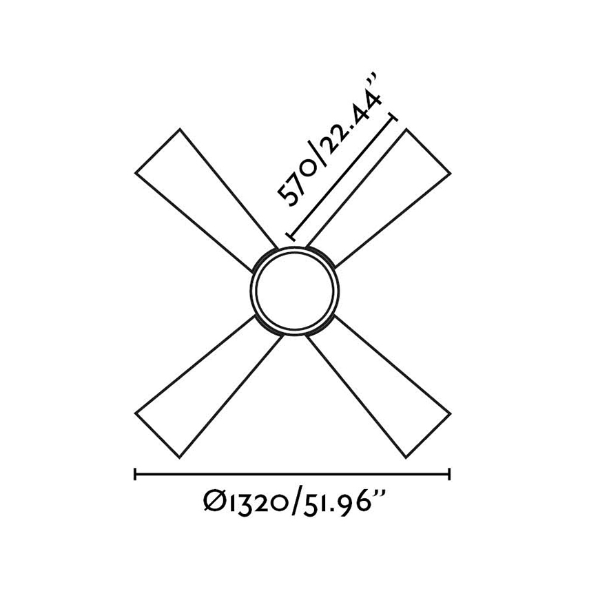 FARO 33372 - Stropní ventilátor TIMOR LED/12W/230V