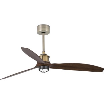 FARO 33398WT1N - LED Stmívatelný stropní ventilátor JUST FAN M LED/16W/230V pr. 128 cm hnědá/mosaz Wi-Fi Tuya + dálkové ovládání