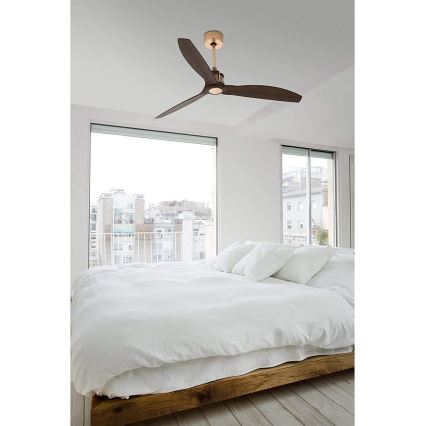 FARO 33418 - Stropní ventilátor JUST FAN černá/měděná pr. 128 cm + dálkové ovládání