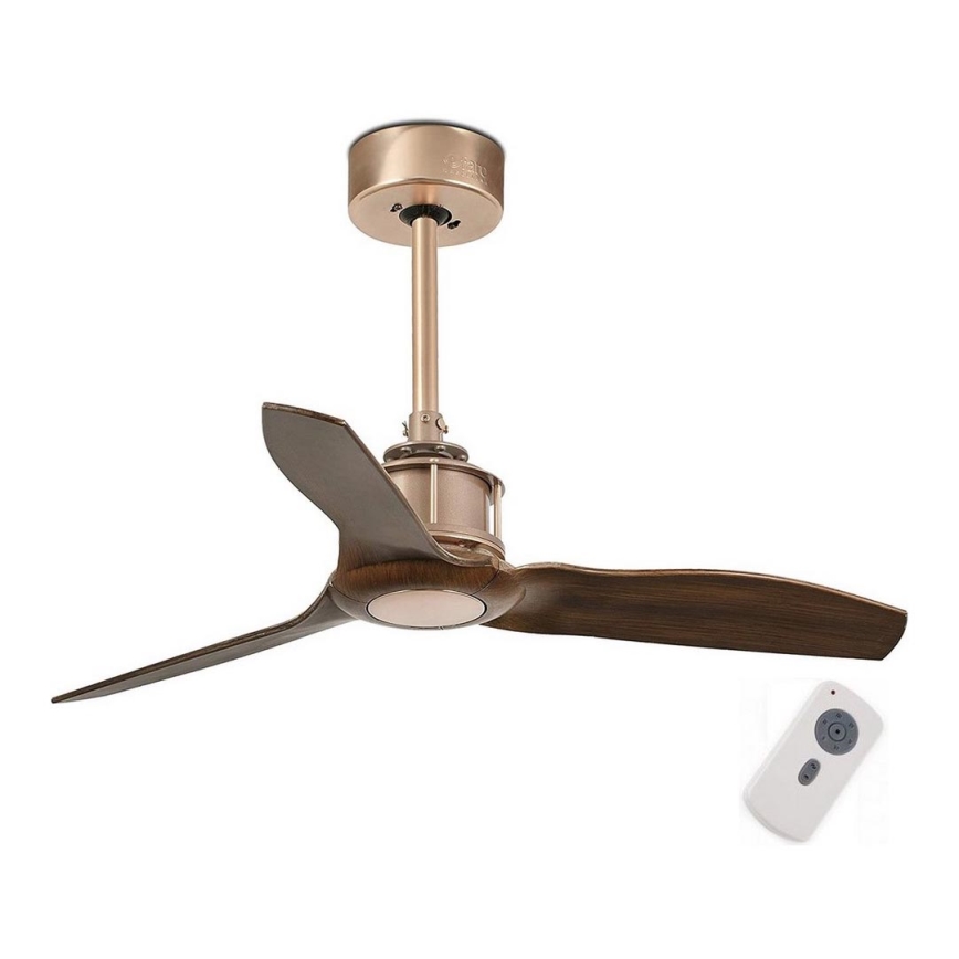 FARO 33423 - Stropní ventilátor JUST FAN hnědá/měděná pr. 81 cm + dálkové ovládání