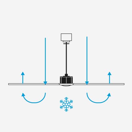 FARO 33424WT1N - LED Stmívatelný stropní ventilátor JUST FAN S LED/16W/230V pr. 81 cm černá Wi-Fi Tuya + dálkové ovládání