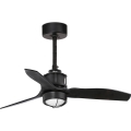 FARO 33424WT1N - LED Stmívatelný stropní ventilátor JUST FAN S LED/16W/230V pr. 81 cm černá Wi-Fi Tuya + dálkové ovládání