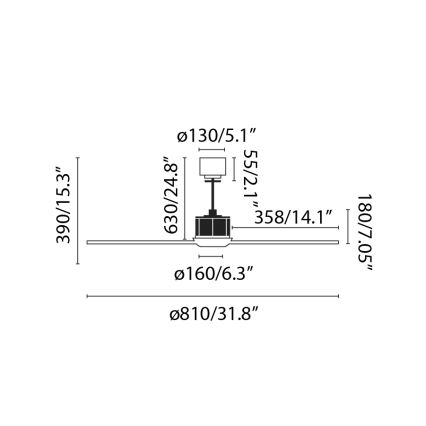 FARO 33425 - Stropní ventilátor JUST FAN pr. 81 cm + dálkové ovládání