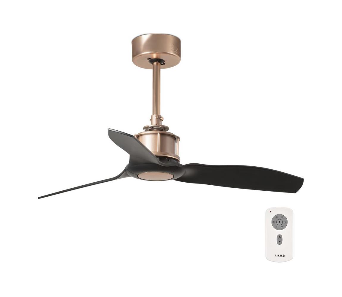 FARO Barcelona FARO 33427 - Stropní ventilátor JUST FAN černá/měděná FA33427
