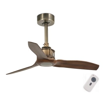 FARO 33428 - Stropní ventilátor JUST FAN hnědá/zlatá