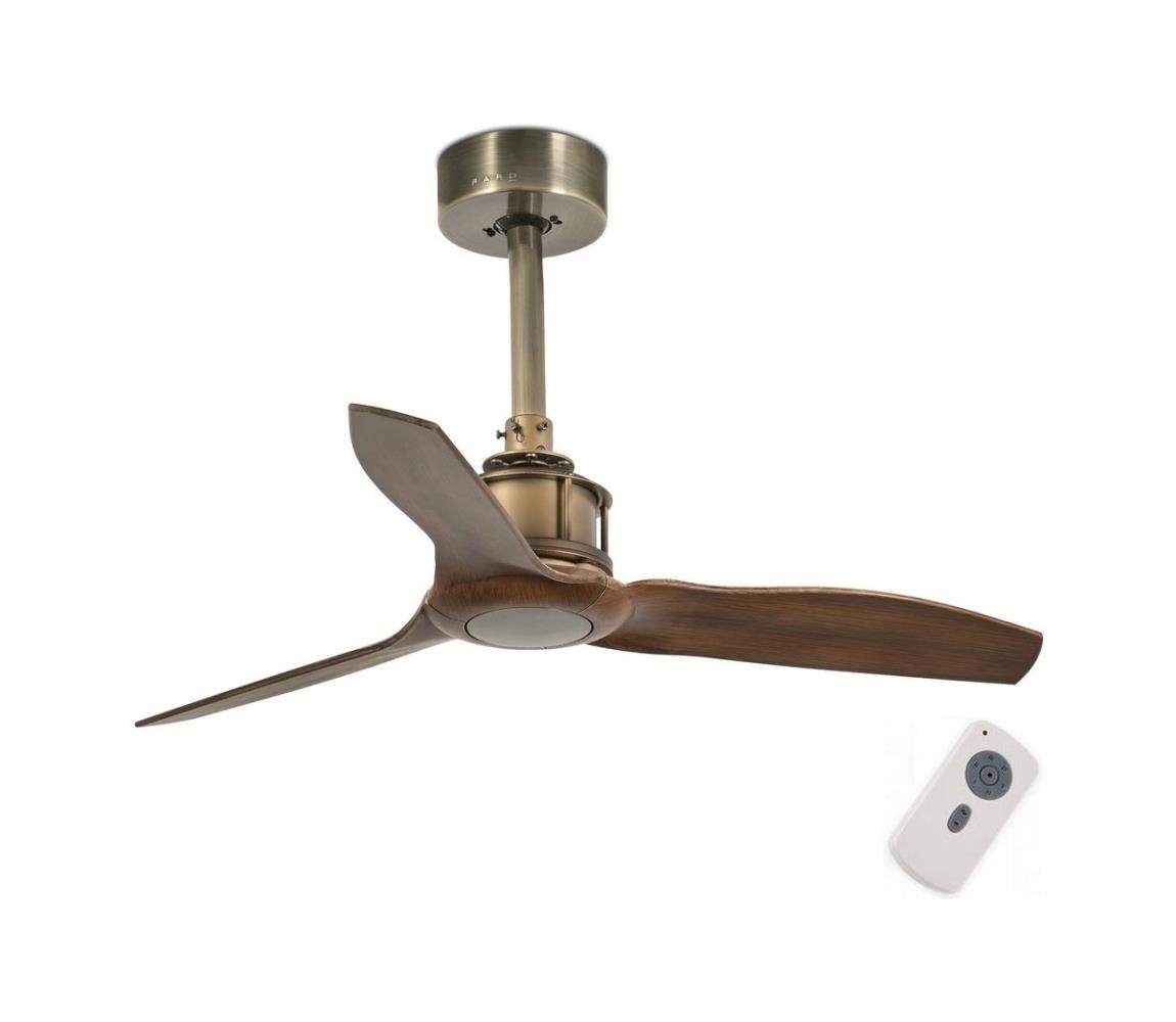 FARO Barcelona FARO 33428 - Stropní ventilátor JUST FAN hnědá/zlatá FA33428