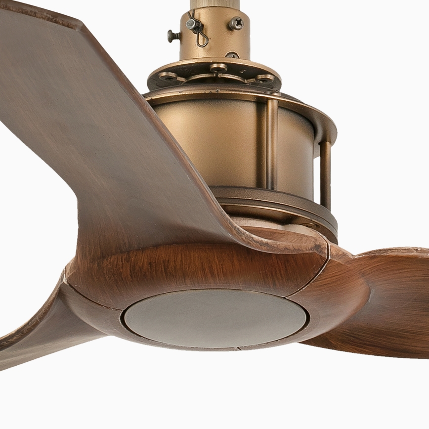 FARO 33428WT - Stropní ventilátor JUST FAN S pr. 81 cm hnědá/mosaz Wi-Fi Tuya + dálkové ovládání