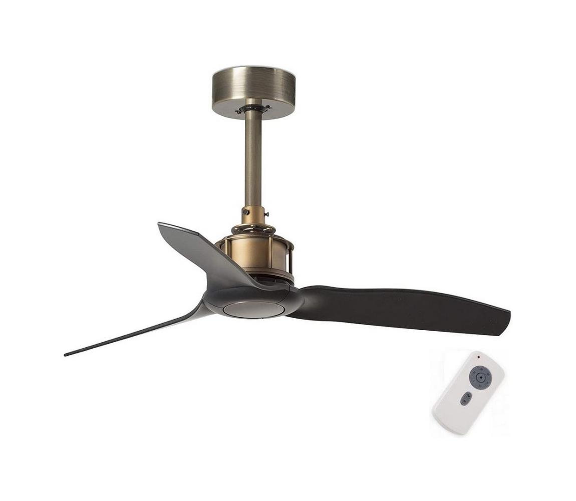 FARO Barcelona FARO 33429 - Stropní ventilátor JUST FAN černá/zlatá FA33429