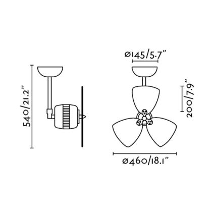 FARO 33450 - Stropní ventilátor VEDRA pr. 46 cm