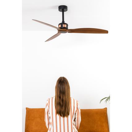FARO 33451WT - Stropní ventilátor COPPER FAN M pr. 128 cm hnědá/černá Wi-Fi Tuya + dálkové ovládání