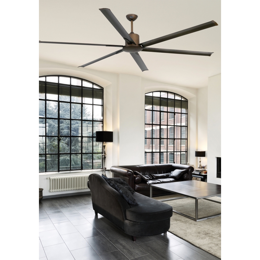 FARO 33462A - Stropní ventilátor ANDROS XL hnědá pr. 213 cm + dálkové ovládání