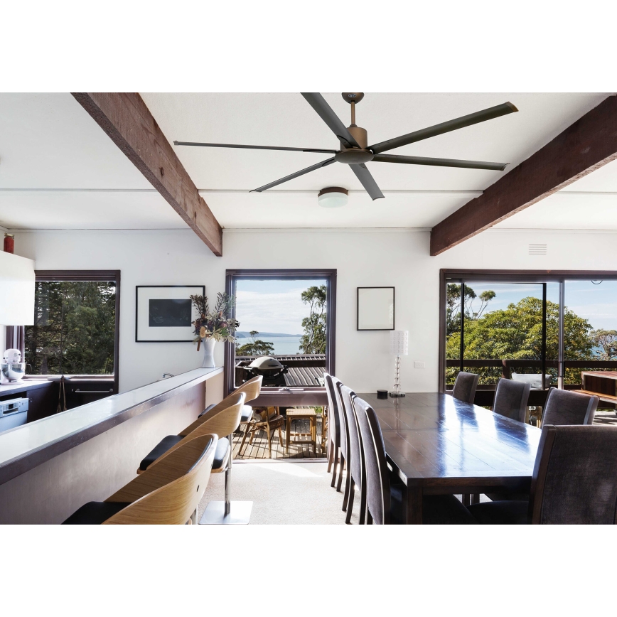 FARO 33462A - Stropní ventilátor ANDROS XL hnědá pr. 213 cm + dálkové ovládání